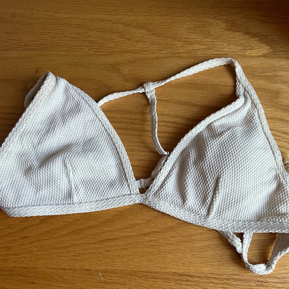 White Abercrombie swim top